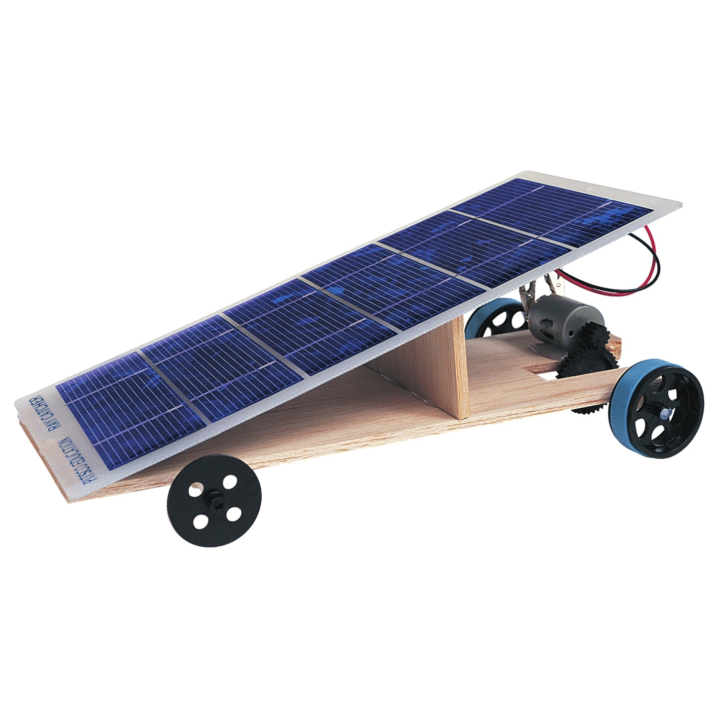 A Pitsco Education exclusive ray catcher solar kit with all the materials students need to build a solar vehicle from scratch.