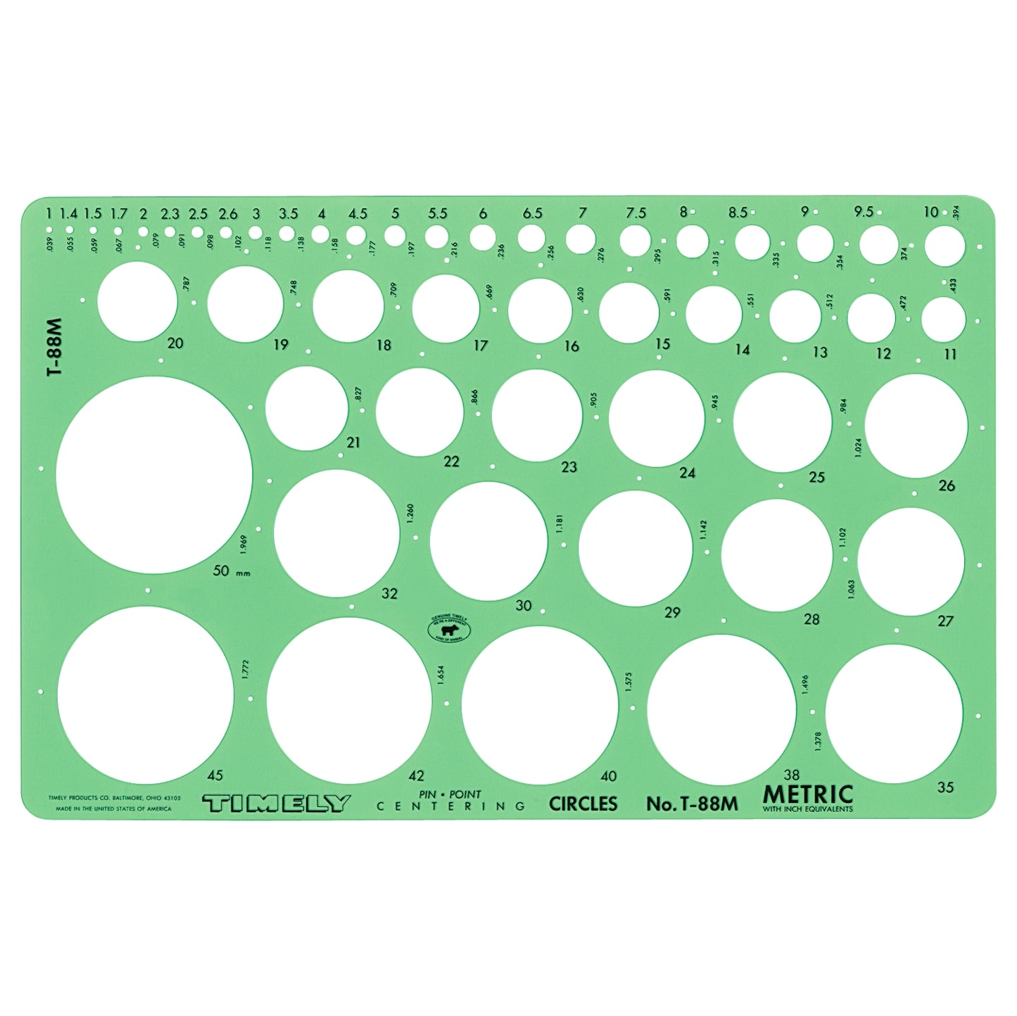 Metric/Decimal Circle Template