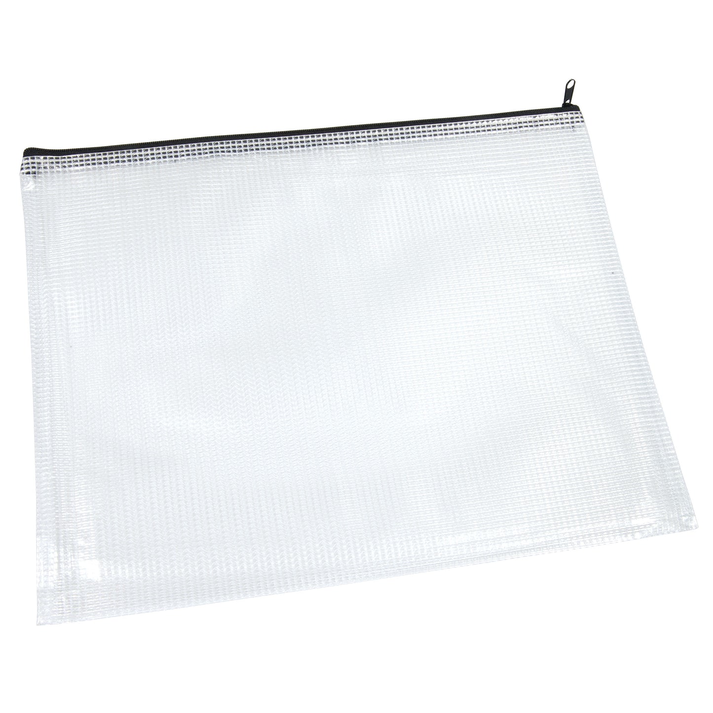 mesh bag with a black zipper