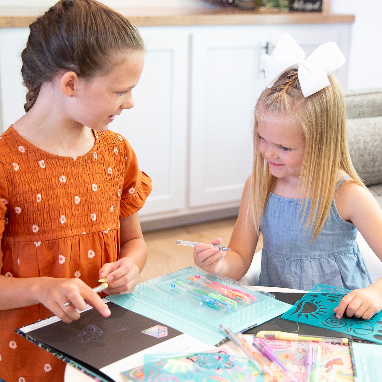 Student using an Art Feeds Sparkling Journal, a creative STEM resource for K-12 classrooms and after-school STEM programs