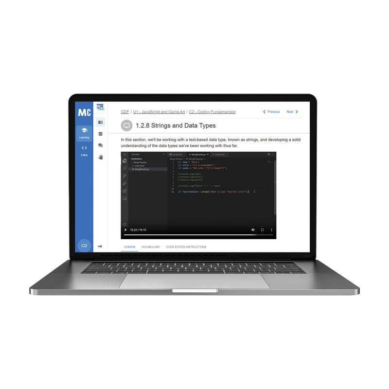Mastery Coding Game Development Foundations Annual License