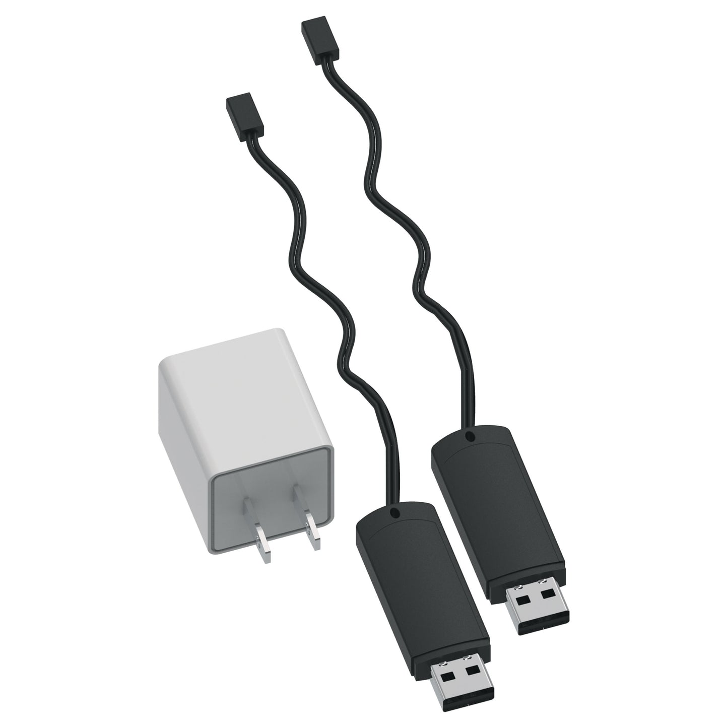 4.2 V charger and a dual-port USB cube
