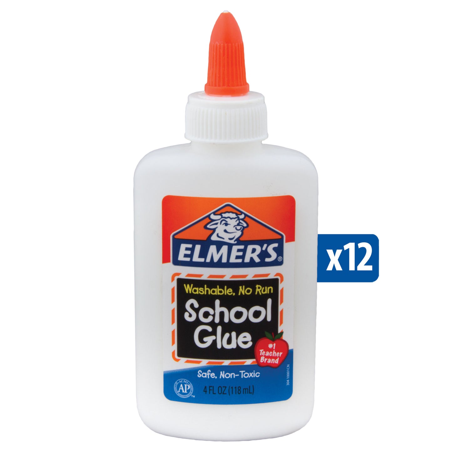 Elmer's School Glue bottle with a orange cap