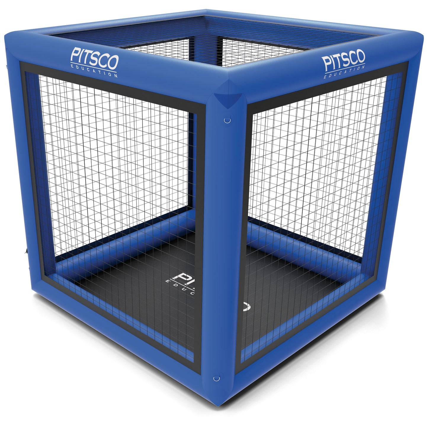 Blue Inflatable Inflatafly drone arena with mesh netting