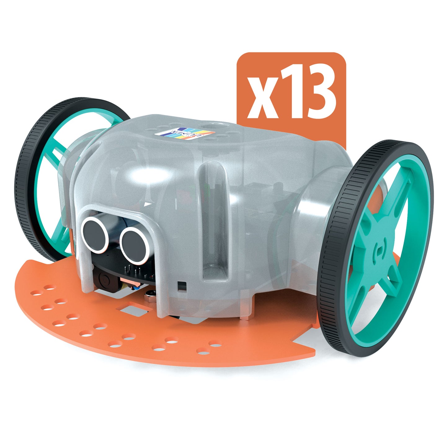 LUMA robot with teal wheels