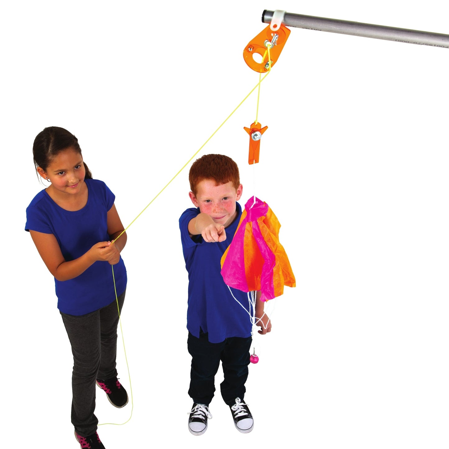 Rip Cord Parachute Drop for Classroom Experiments
