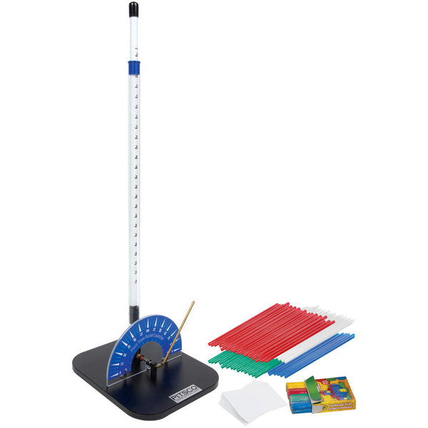 Straw rocket launcher and materials to build a straw rocket, including tubes, clay, and index cards