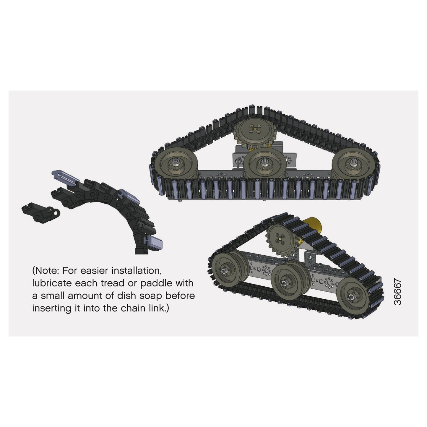 Extend tank treads with TETRIX® MAX chain link segments
