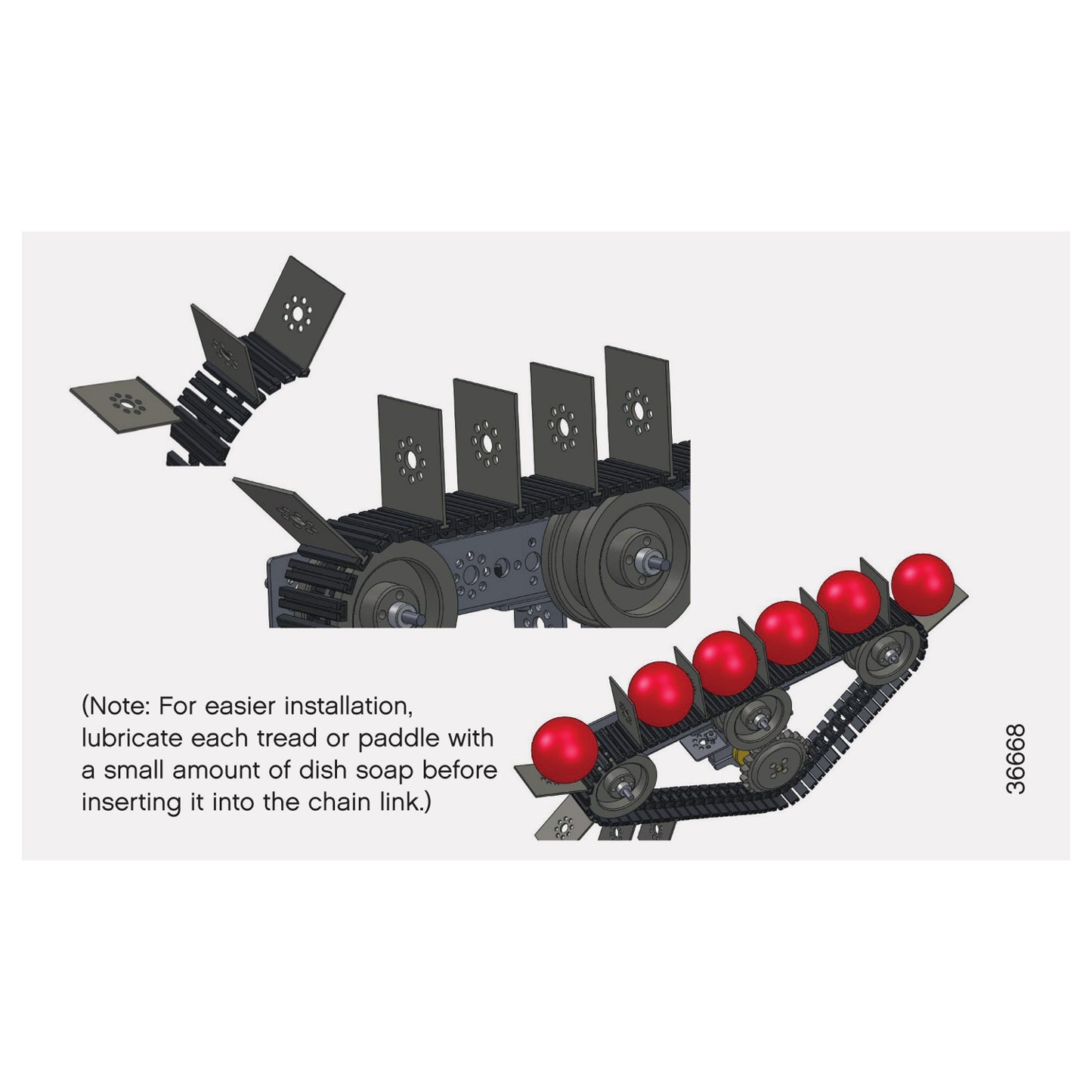 TETRIX® MAX Tank Tread Conveyor Paddle