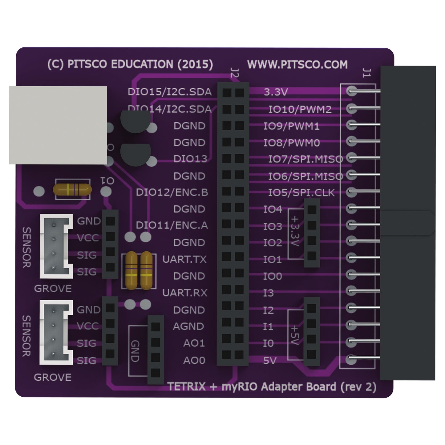 TETRIX® + myRIO Control Board Adapter