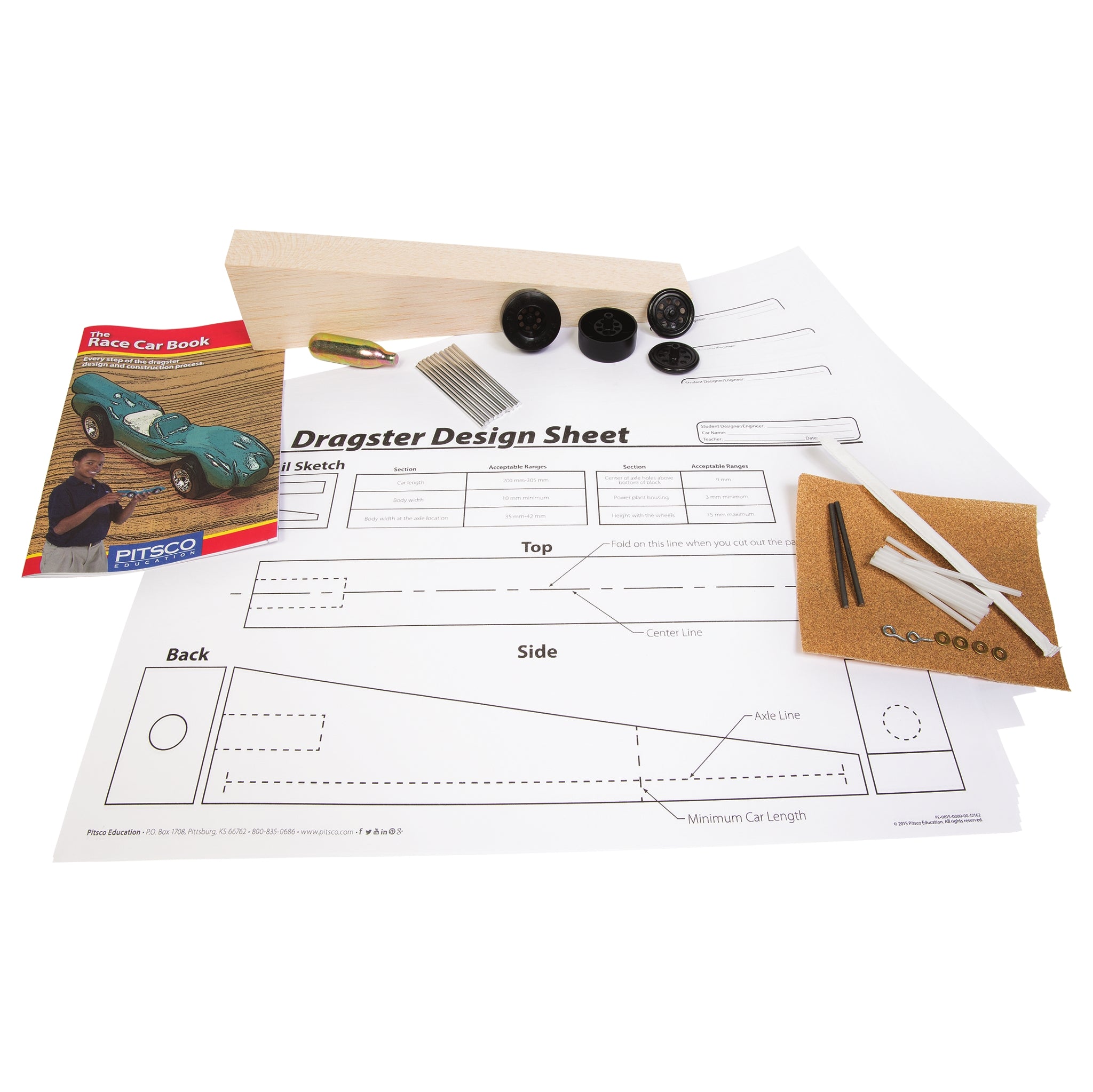 Dragster Design Kit for 120 Students