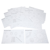 Set of solar system coloring pages