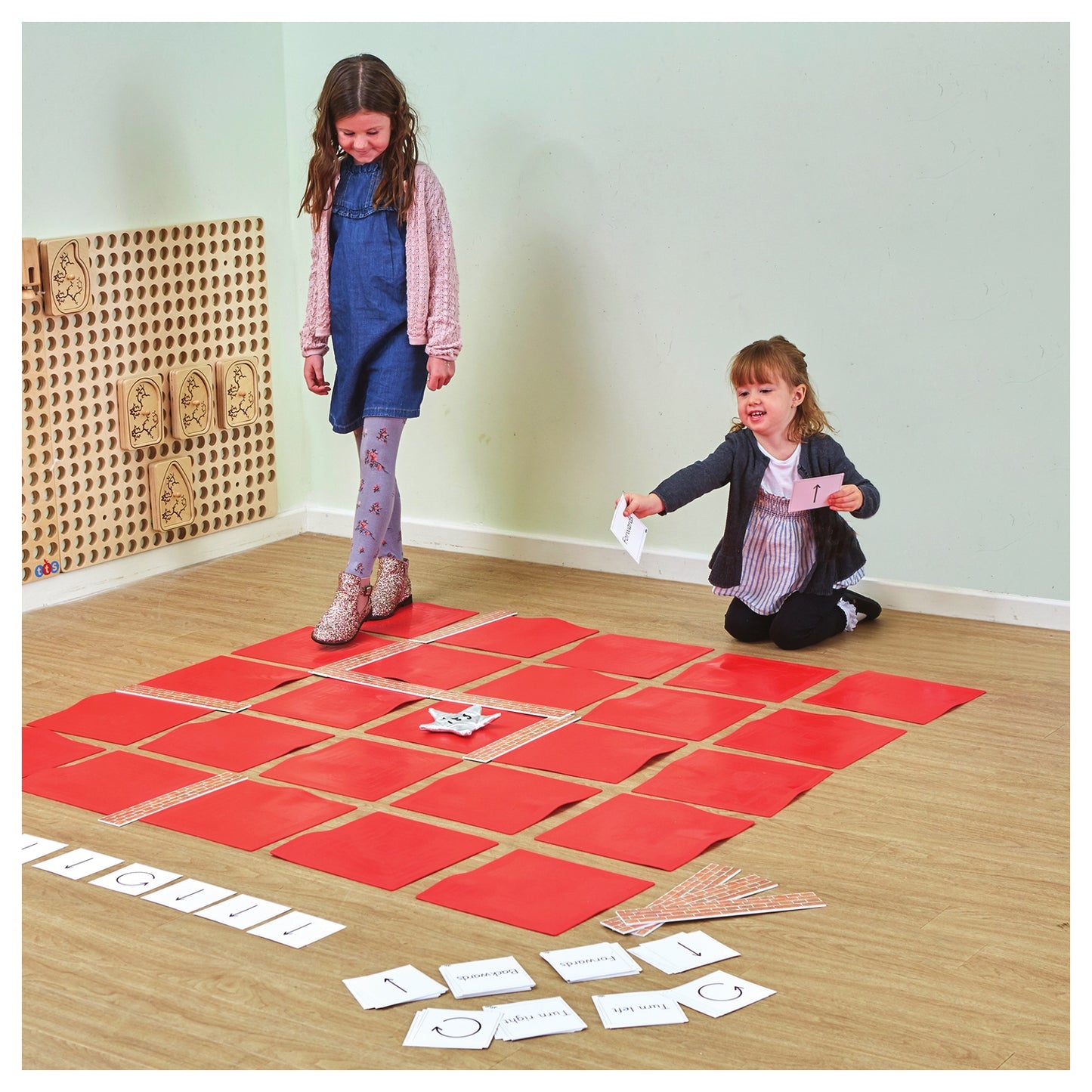 Physical Pre-Coding Mats and Cards Set