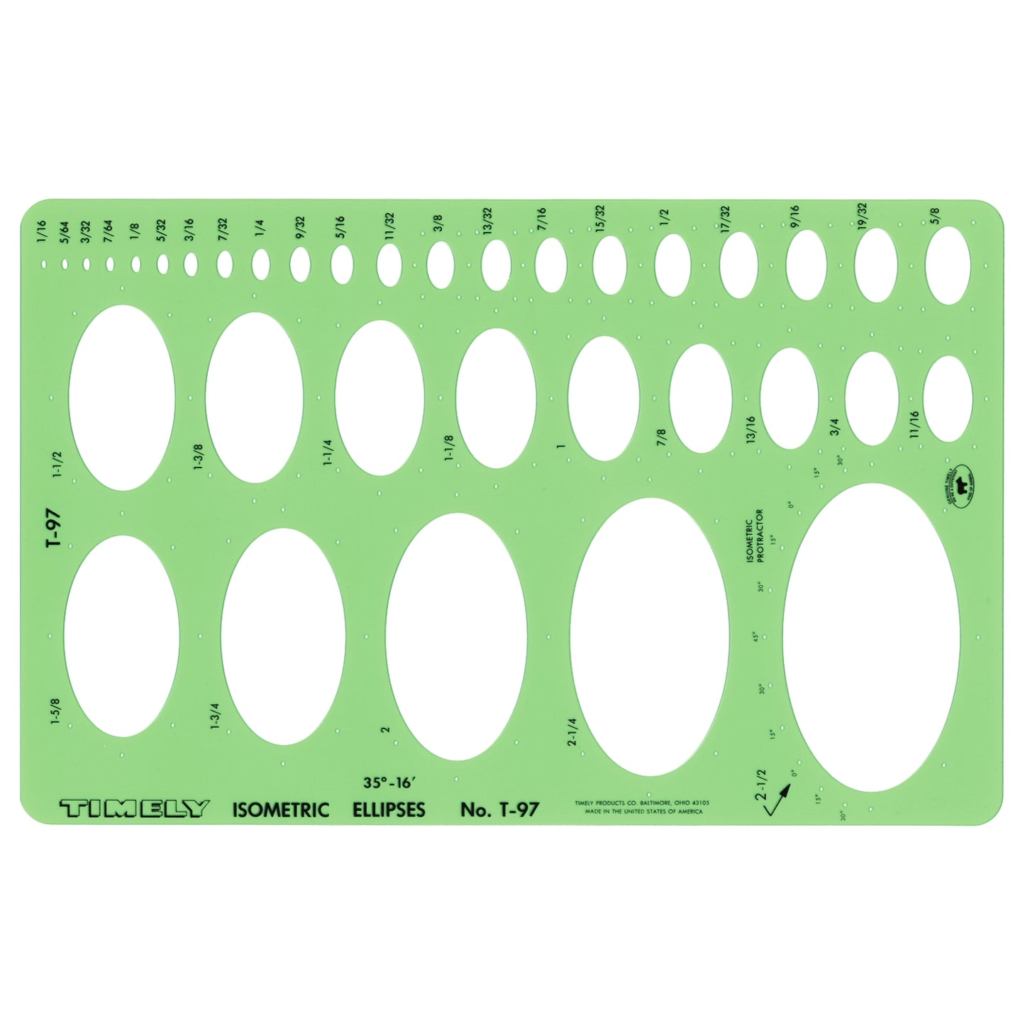 Isometric Ellipses Template
