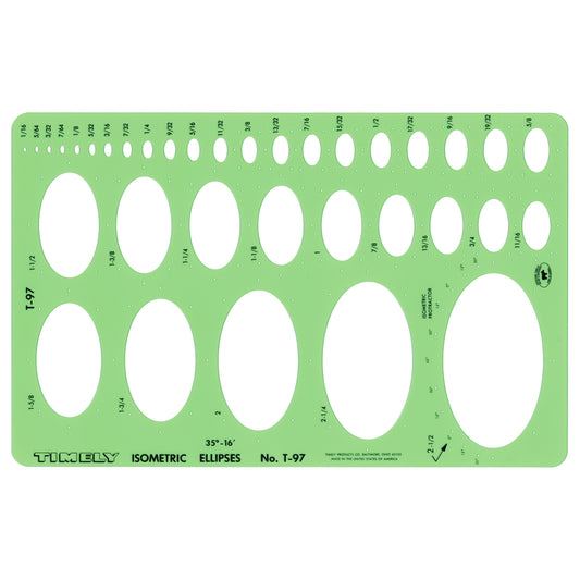 Isometric Ellipses Template