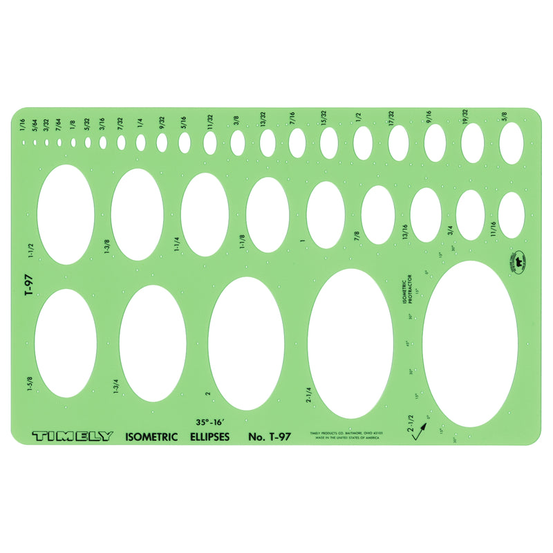 Isometric Ellipses Template