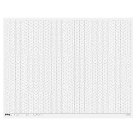 1/4" Isometric Sketching Sheets (8-1/2" x 11", 500 sheets)