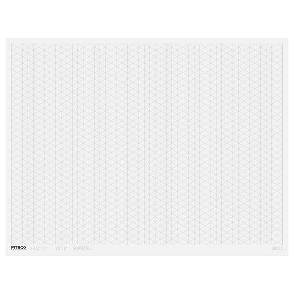 1/4" Isometric Sketching Sheets (8-1/2" x 11", 500 sheets)