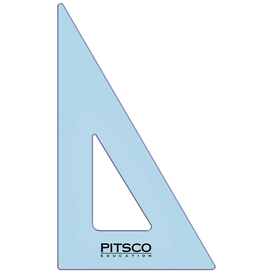 10" Blue Acrylic Triangle (30°/60°)