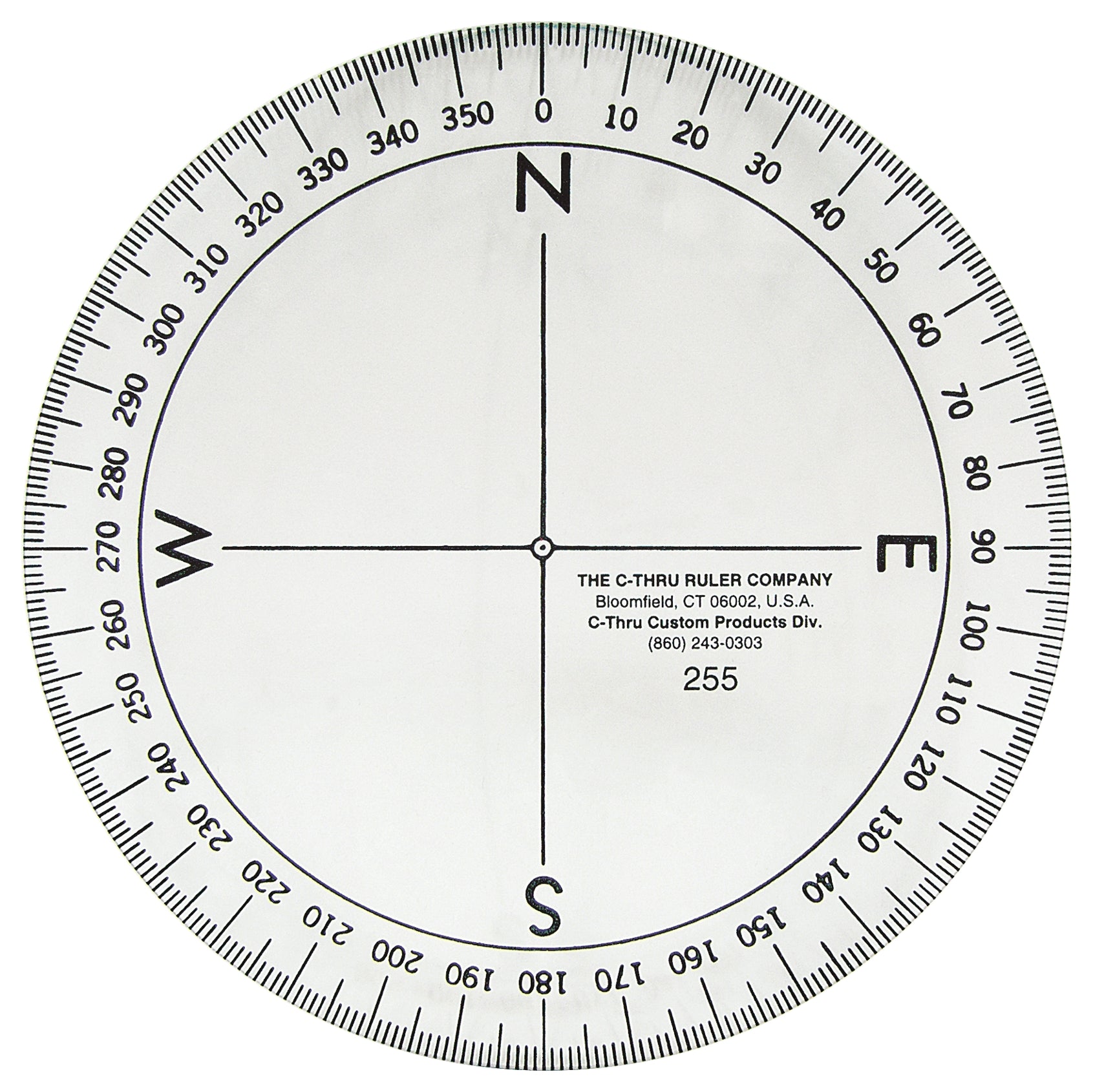 360° Compass Protractor | Perfect for Charts