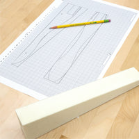 Student sketch of their CO2 dragster model to verify design with the teacher before building the winning car. 