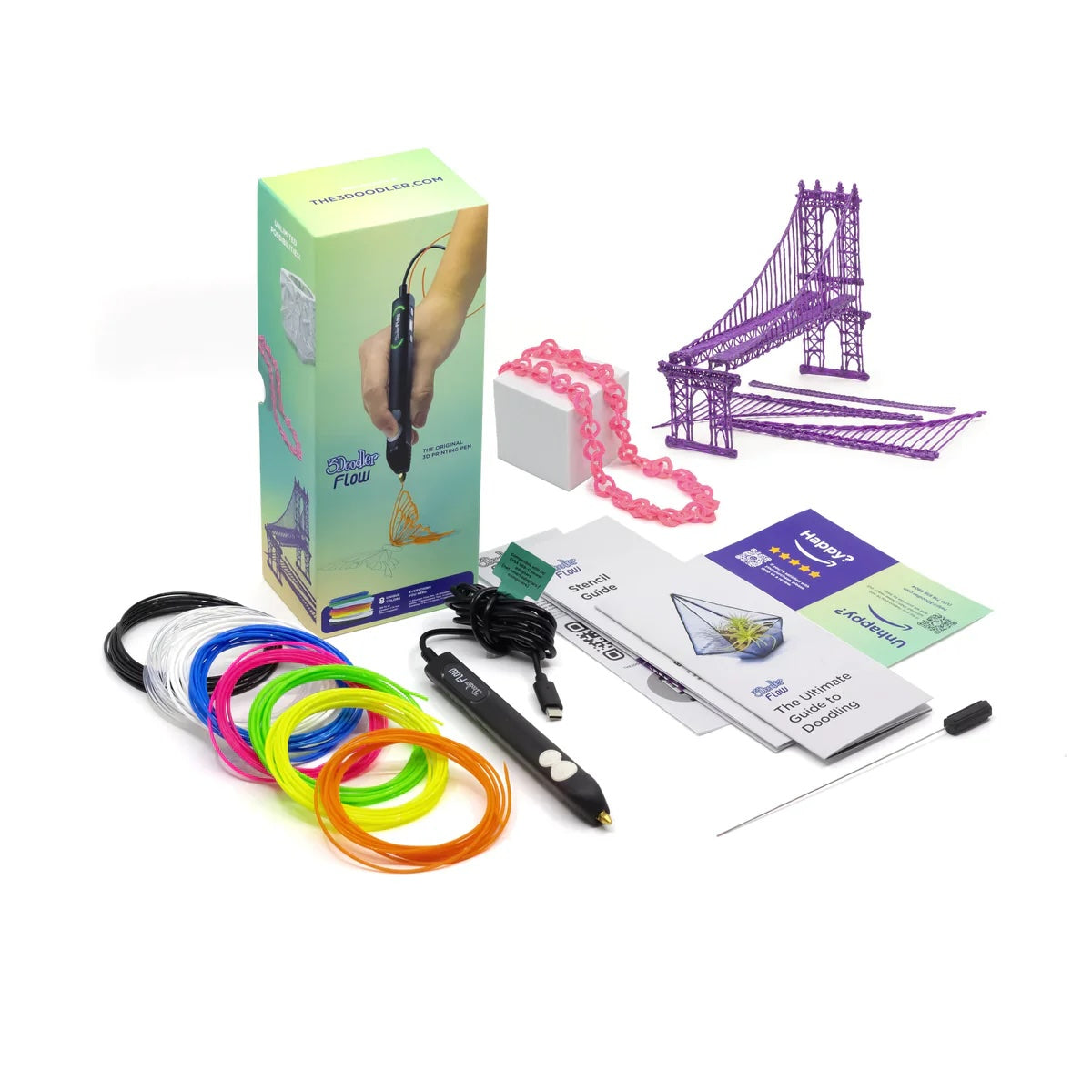 3Doodler Flow Essentials 3-D Printing Pen Set – Single