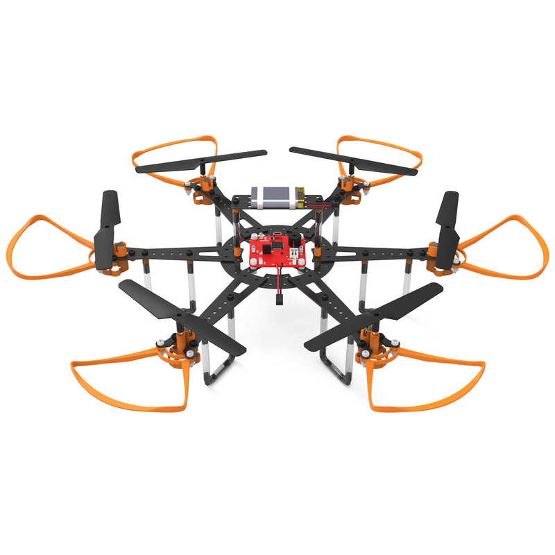 Infinity drone with orange and black arms