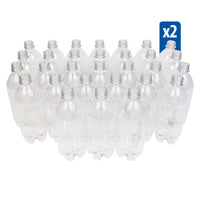 group of clear plastic bottles