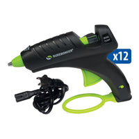 Black and green dual-temp hot glue gun with Surebonder branding