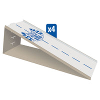 White and blue fold and race ramp