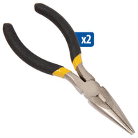 Pair of pliers with yellow and black handles