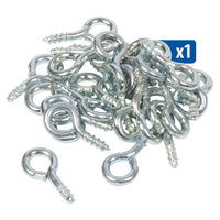 Pile of metal eye hooks