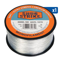 Spool of Shur Strike monofilament fishing line