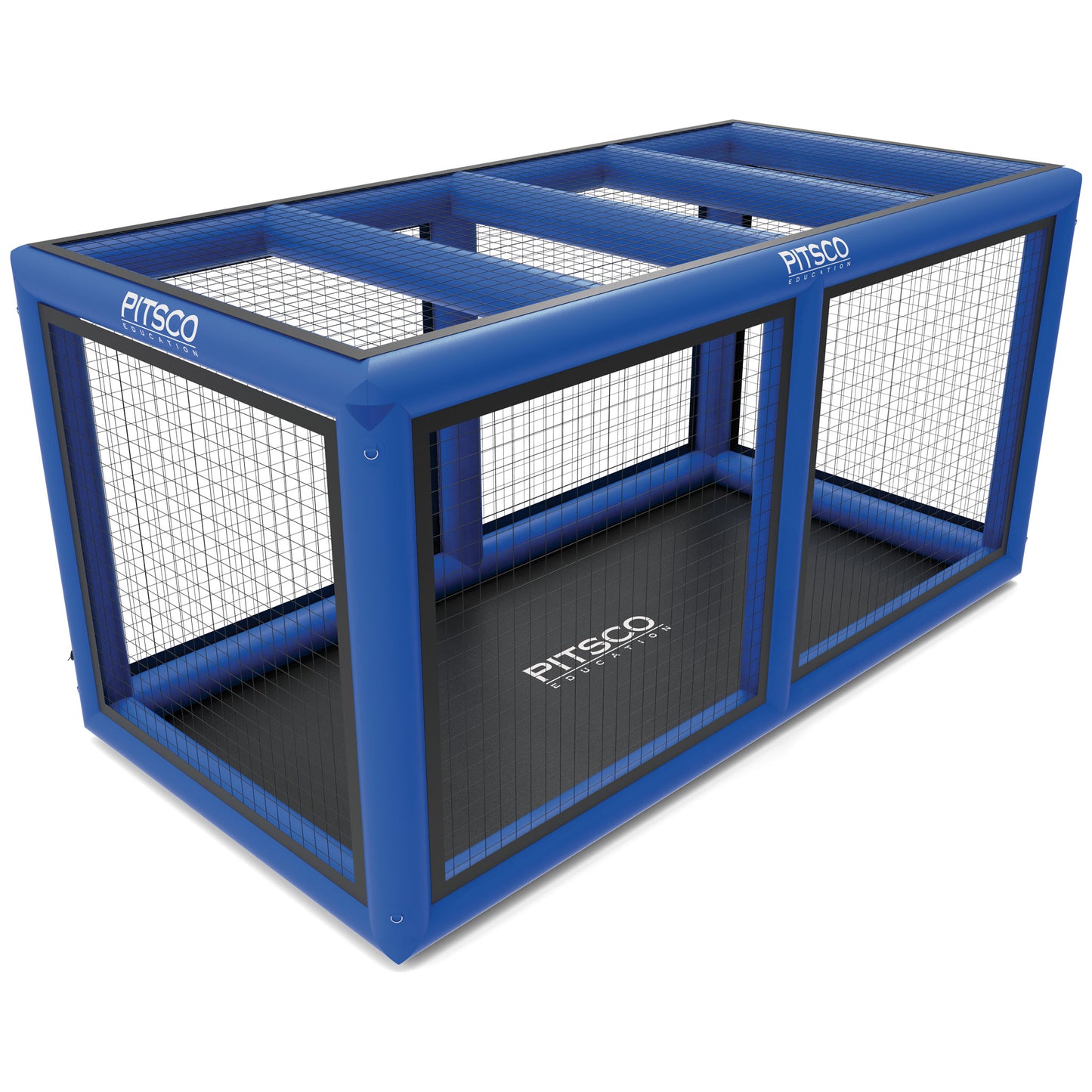 Blue Inflatable Inflatafly drone arena with mesh netting