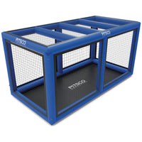 Blue Inflatable Inflatafly drone arena with mesh netting