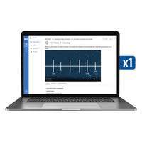 Laptop displaying a computer science course