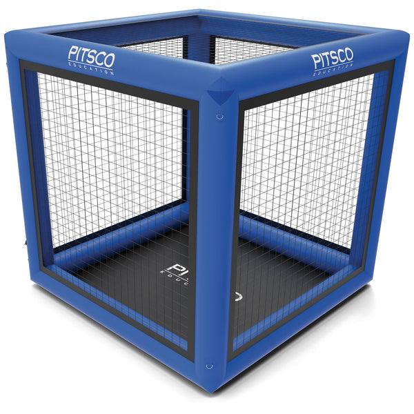 Blue Inflatable Inflatafly drone arena with mesh netting