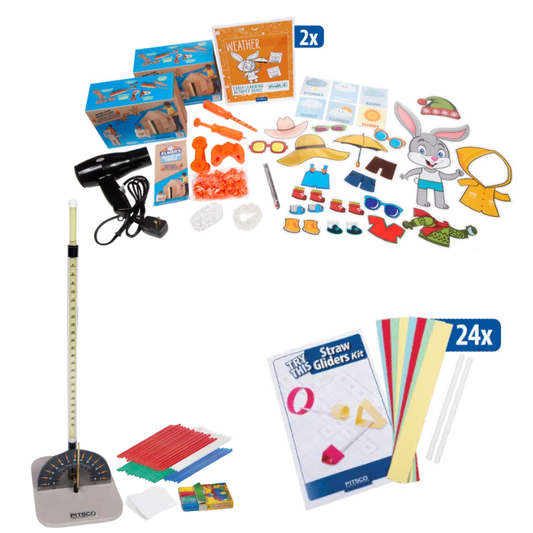 weather activity bundle, straw rockets getting started package, straw gliders kit