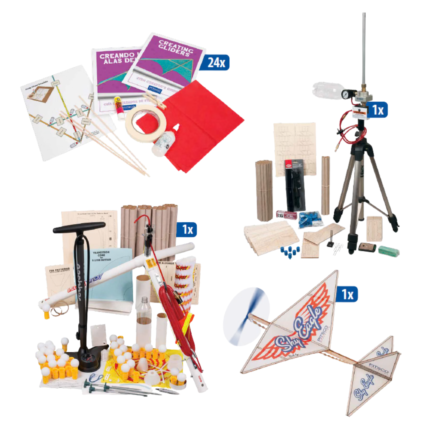 creating gliders kit, ap rockets getting started package, water rockets getting started package, sky eagle 