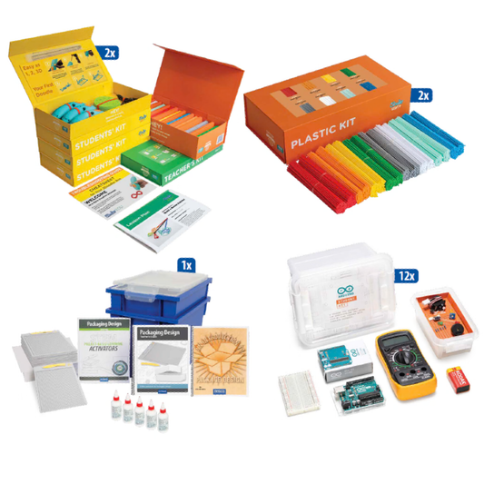 3Doodler kit and filament, packaging design pbl unit, arduino student kit