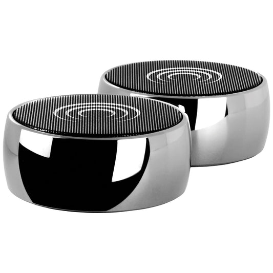 two metal tone therapy system pods